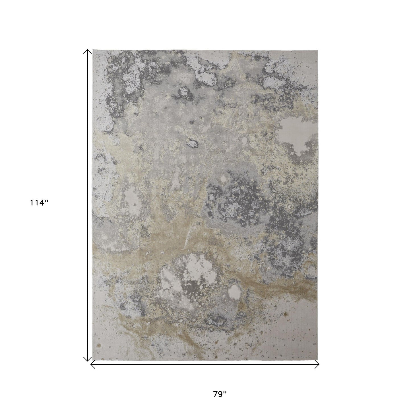 9' x 12' Gray Abstract Area Rug