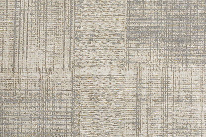 5' X 8' Gray And Ivory Abstract Stain Resistant Area Rug