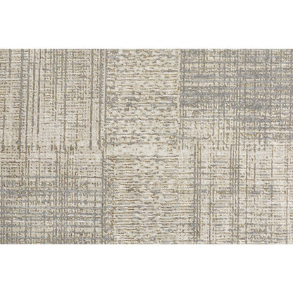 5' X 8' Gray And Ivory Abstract Stain Resistant Area Rug