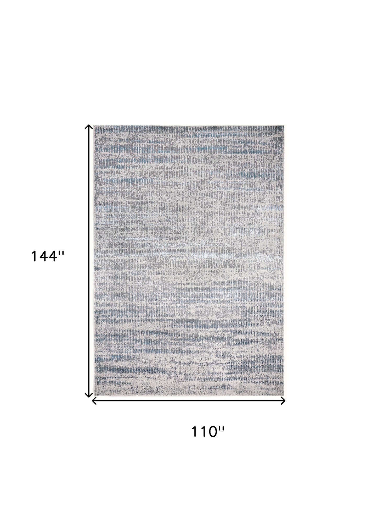 4' X 6' Blue Gray And Ivory Abstract Area Rug