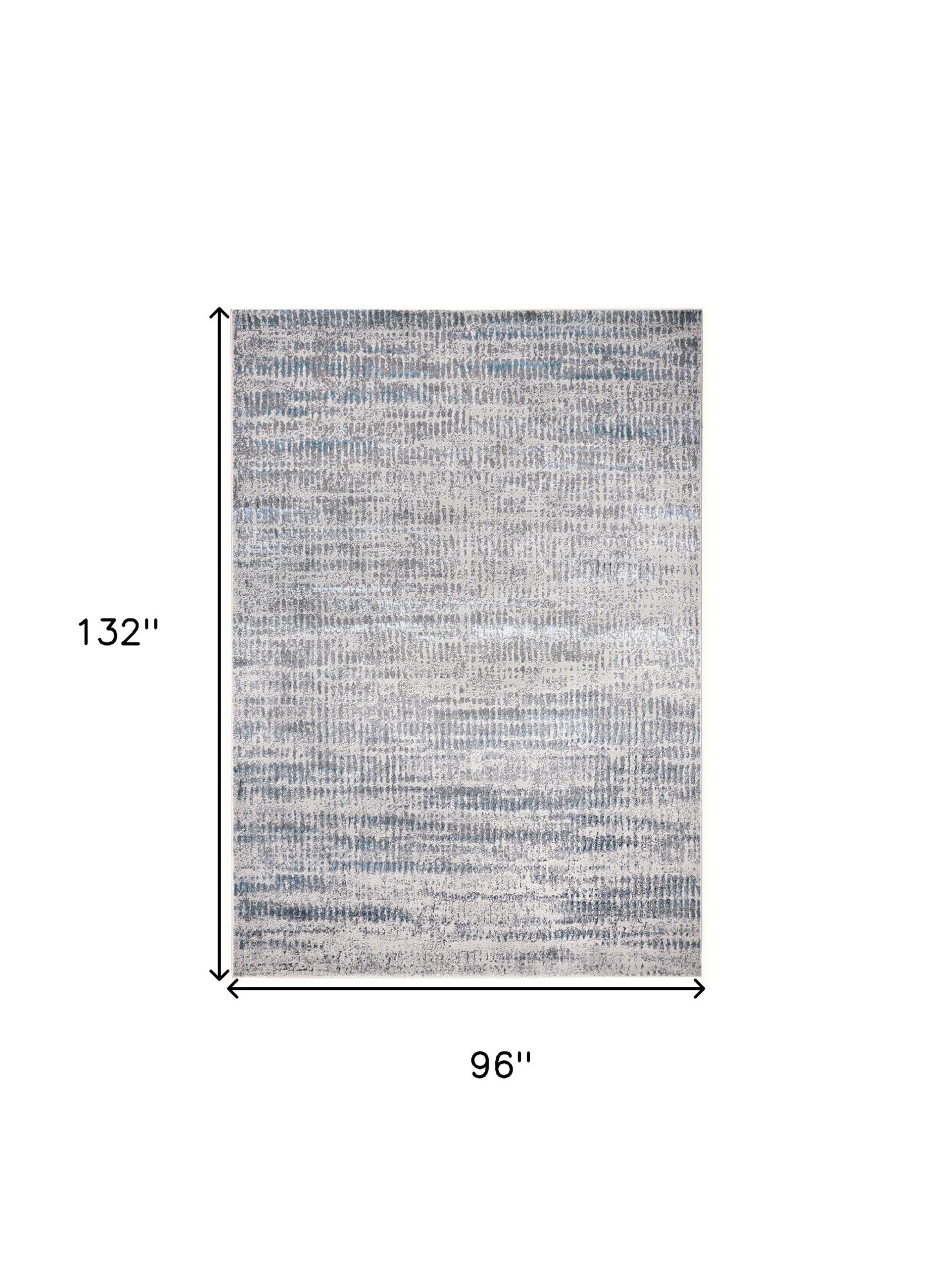 4' X 6' Blue Gray And Ivory Abstract Area Rug