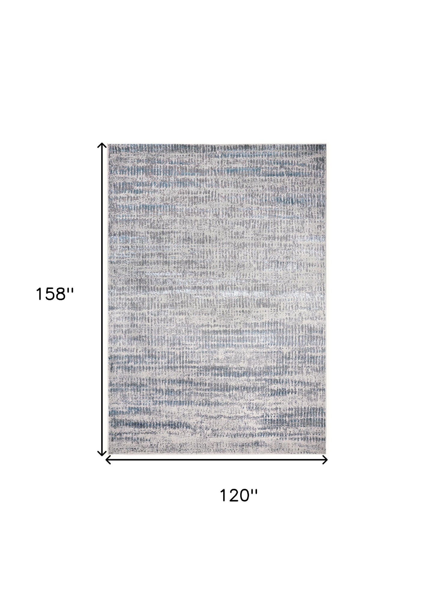 4' X 6' Blue Gray And Ivory Abstract Area Rug