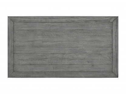 50" Dove Grey Solid Wood Distressed Coffee Table With Storage