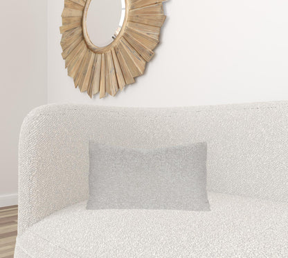 13" X 21" Gray Polyester Zippered Pillow