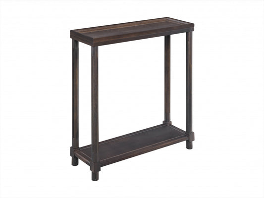 Set Of Two 22" Espresso Solid Wood End Tables With Shelf