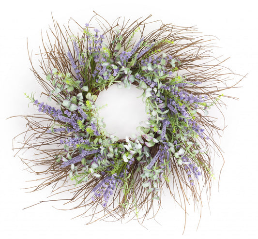 31" Purple Artificial Mixed Assortment Wreath