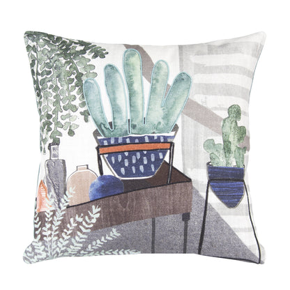 Set Of Two 15 x 6 Green Cotton blend Zippered Pillow