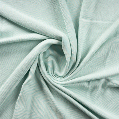 Gray Woven Cotton Herringbone Throw Blanket