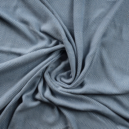 Gray Woven Cotton Herringbone Throw Blanket