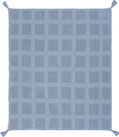 Cream Woven Cotton Solid Color Throw Blanket