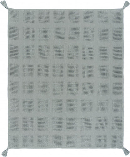 Cream Woven Cotton Solid Color Throw Blanket