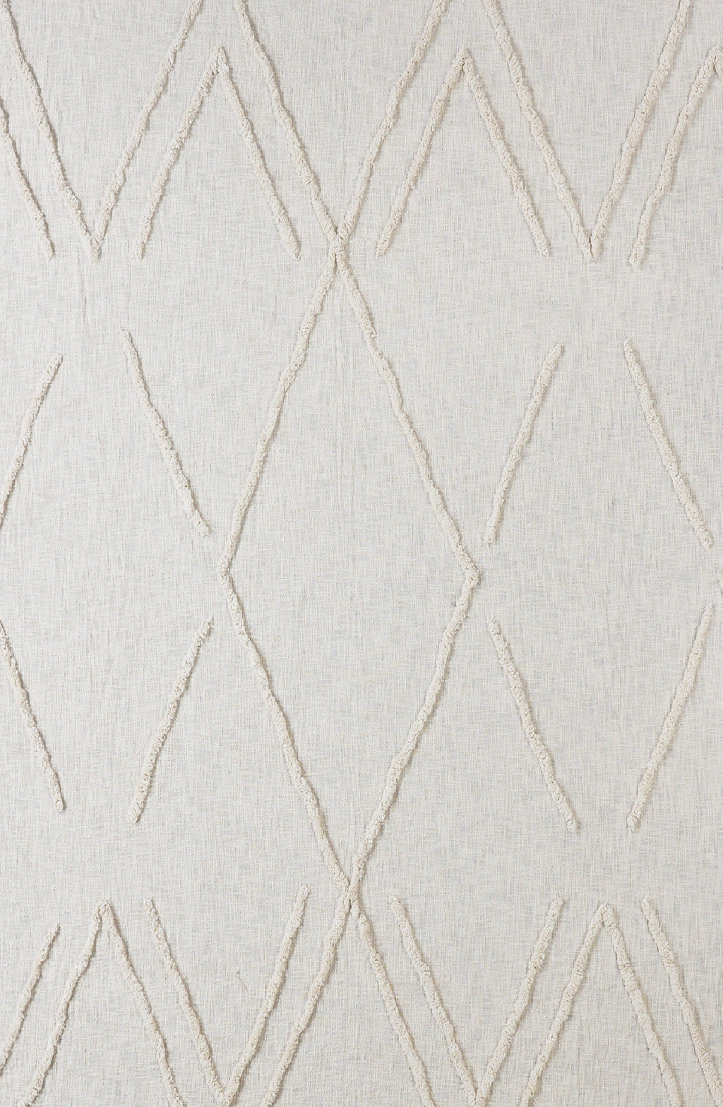 Ivory Woven Cotton Geometric Throw