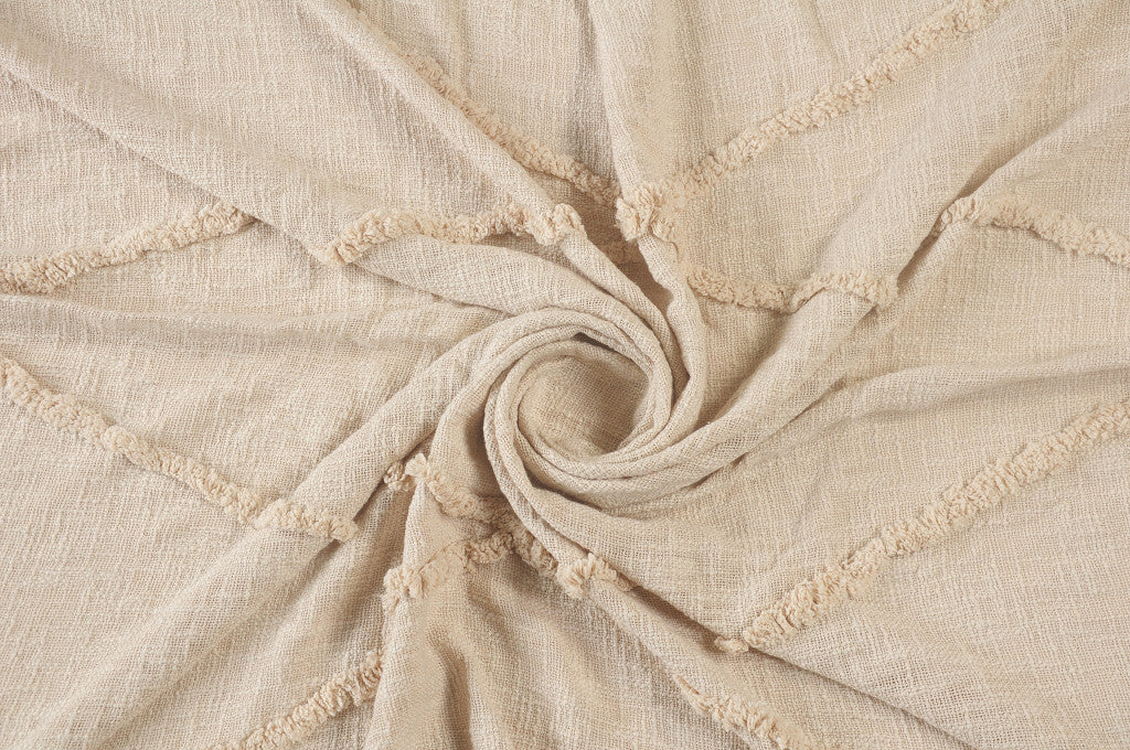 Orange Woven Cotton Solid Color Throw Blanket