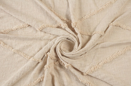Orange Woven Cotton Solid Color Throw Blanket