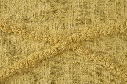 Orange Woven Cotton Solid Color Throw Blanket