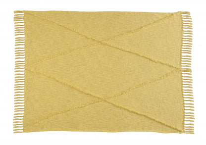 Orange Woven Cotton Solid Color Throw Blanket