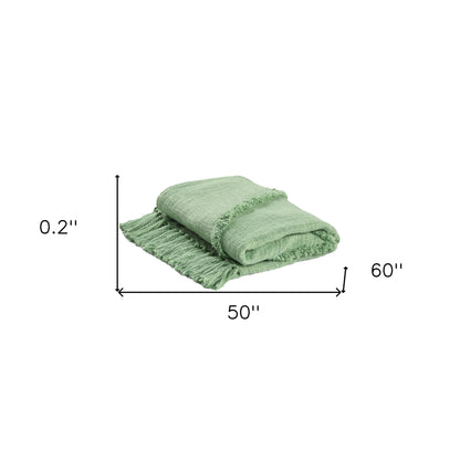 Orange Woven Cotton Solid Color Throw Blanket