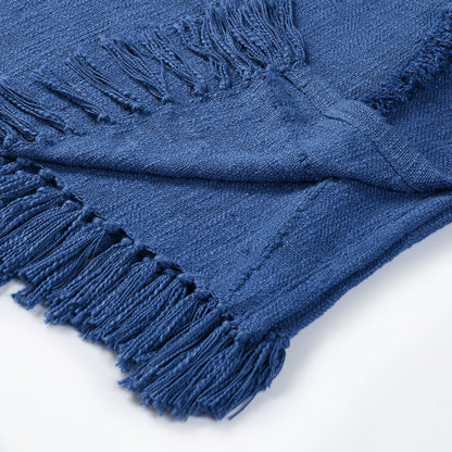 Orange Woven Cotton Solid Color Throw Blanket