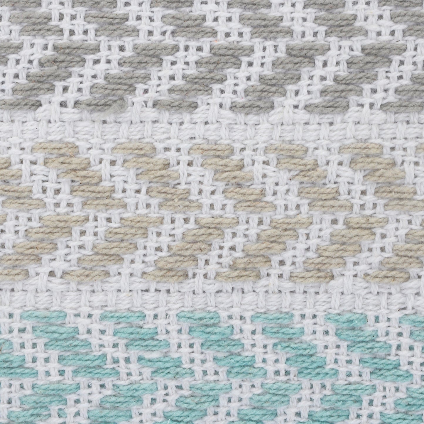 18" X 18" Blue White And Gray 100% Cotton Chevron Zippered Pillow