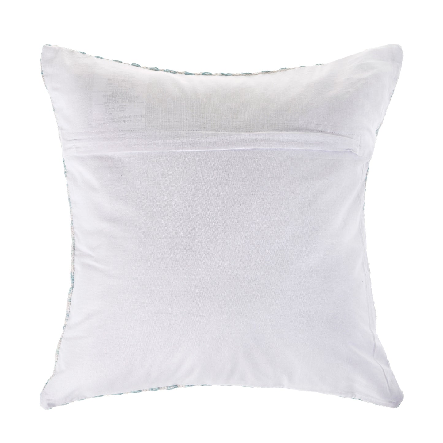 18" X 18" Blue White And Gray 100% Cotton Chevron Zippered Pillow