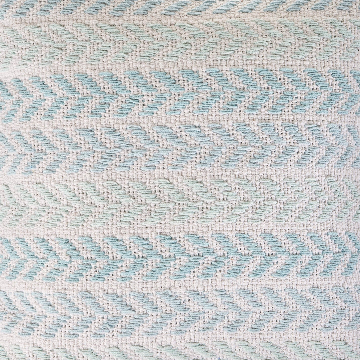 18" X 18" Blue White And Gray 100% Cotton Chevron Zippered Pillow
