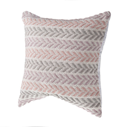 18" X 18" Blue White And Gray 100% Cotton Chevron Zippered Pillow