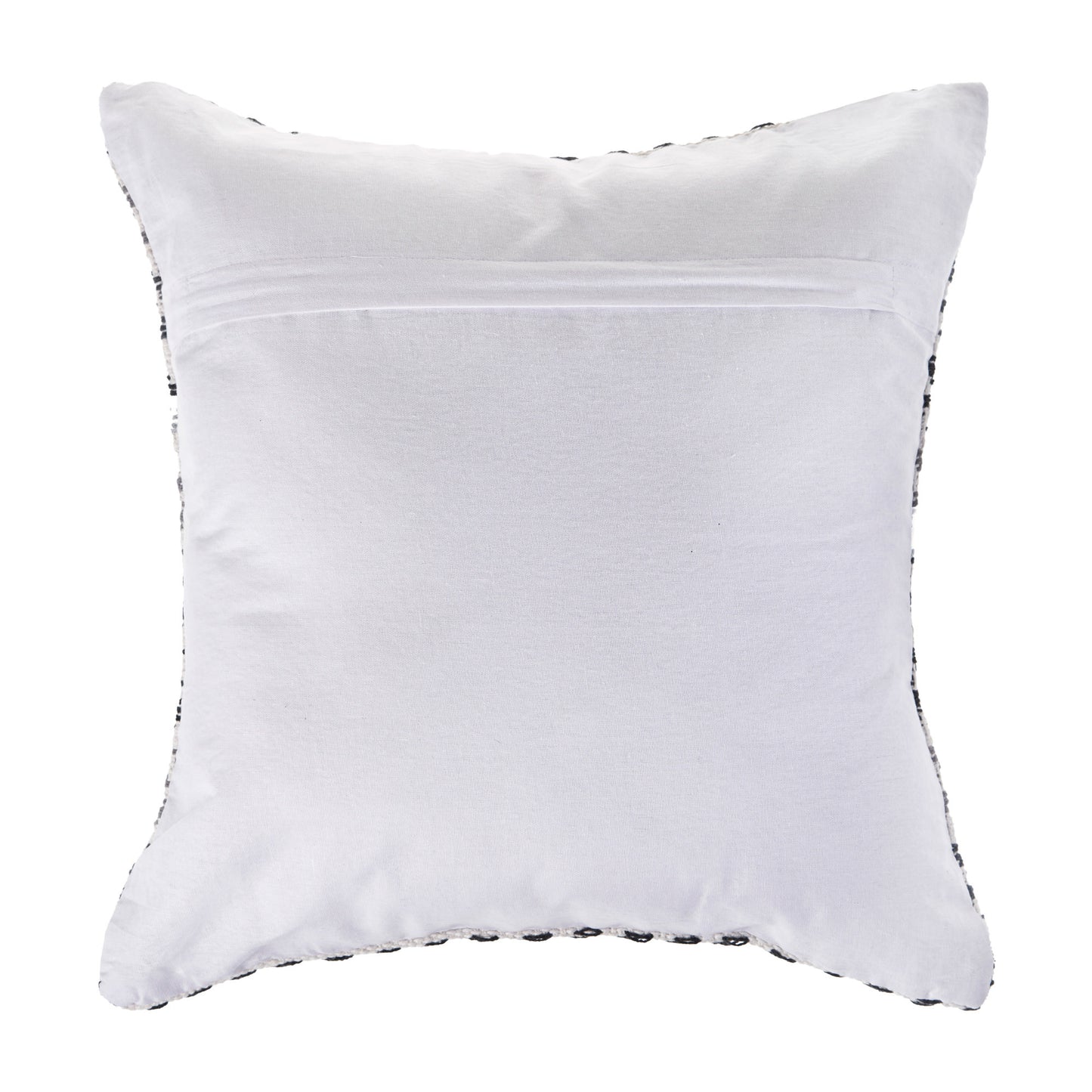 18" X 18" Blue White And Gray 100% Cotton Chevron Zippered Pillow