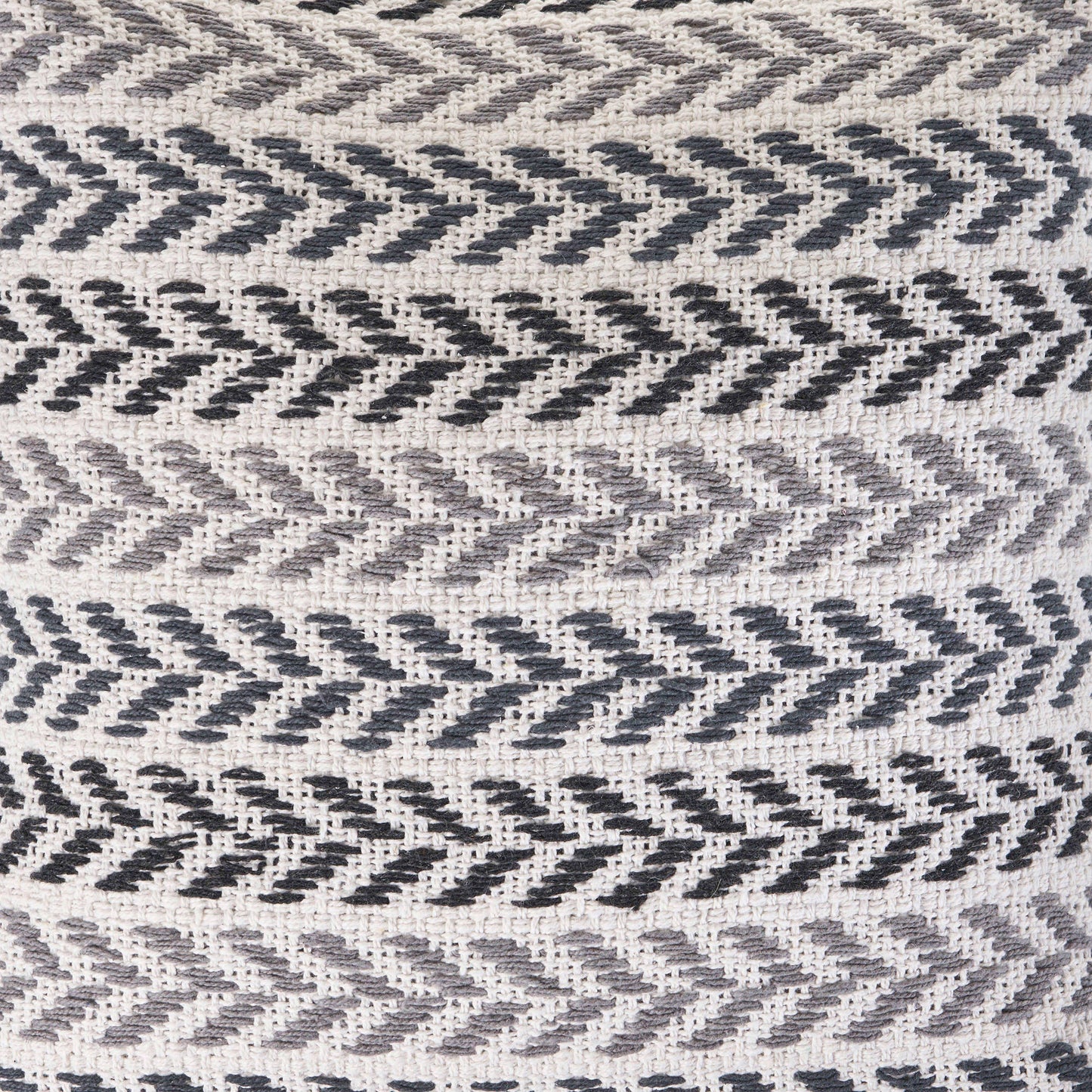 18" X 18" Blue White And Gray 100% Cotton Chevron Zippered Pillow