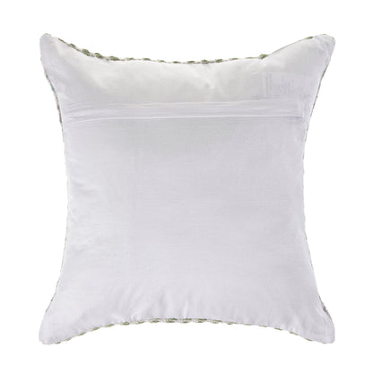 18" X 18" Blue White And Gray 100% Cotton Chevron Zippered Pillow
