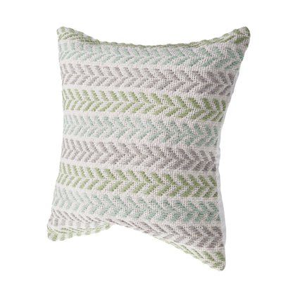18" X 18" Blue White And Gray 100% Cotton Chevron Zippered Pillow