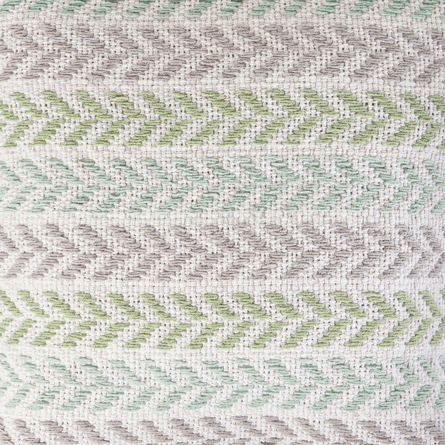 18" X 18" Blue White And Gray 100% Cotton Chevron Zippered Pillow