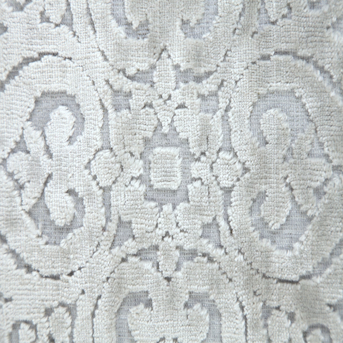 20" X 20" Silver Gray And Light Gray Viscose Zippered Pillow