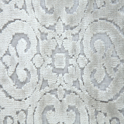 20" X 20" Silver Gray And Light Gray Viscose Zippered Pillow