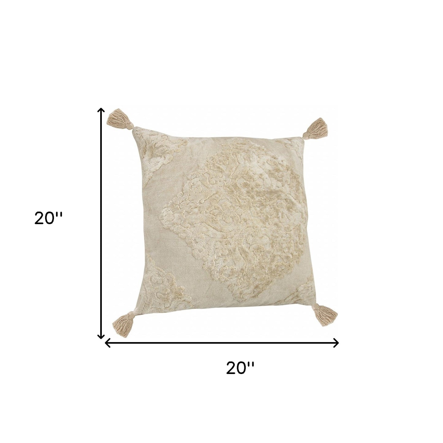 20" X 20" Silver Gray And Light Gray Viscose Zippered Pillow