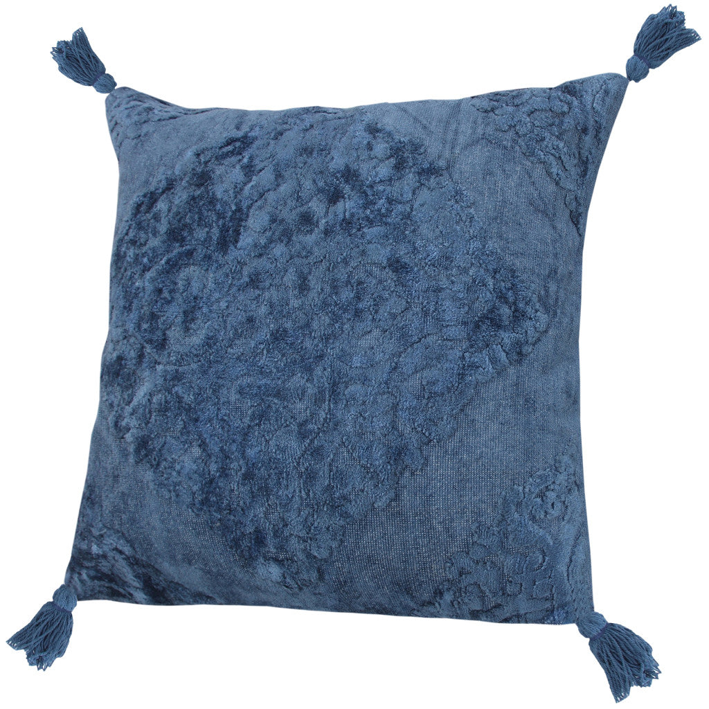 20" X 20" Silver Gray And Light Gray Viscose Zippered Pillow