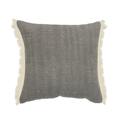 14" X 36" Orange And Tan 100% Cotton Zippered Pillow