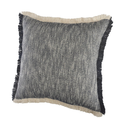 20" X 20" Micro Gray 100% Cotton Zippered Pillow