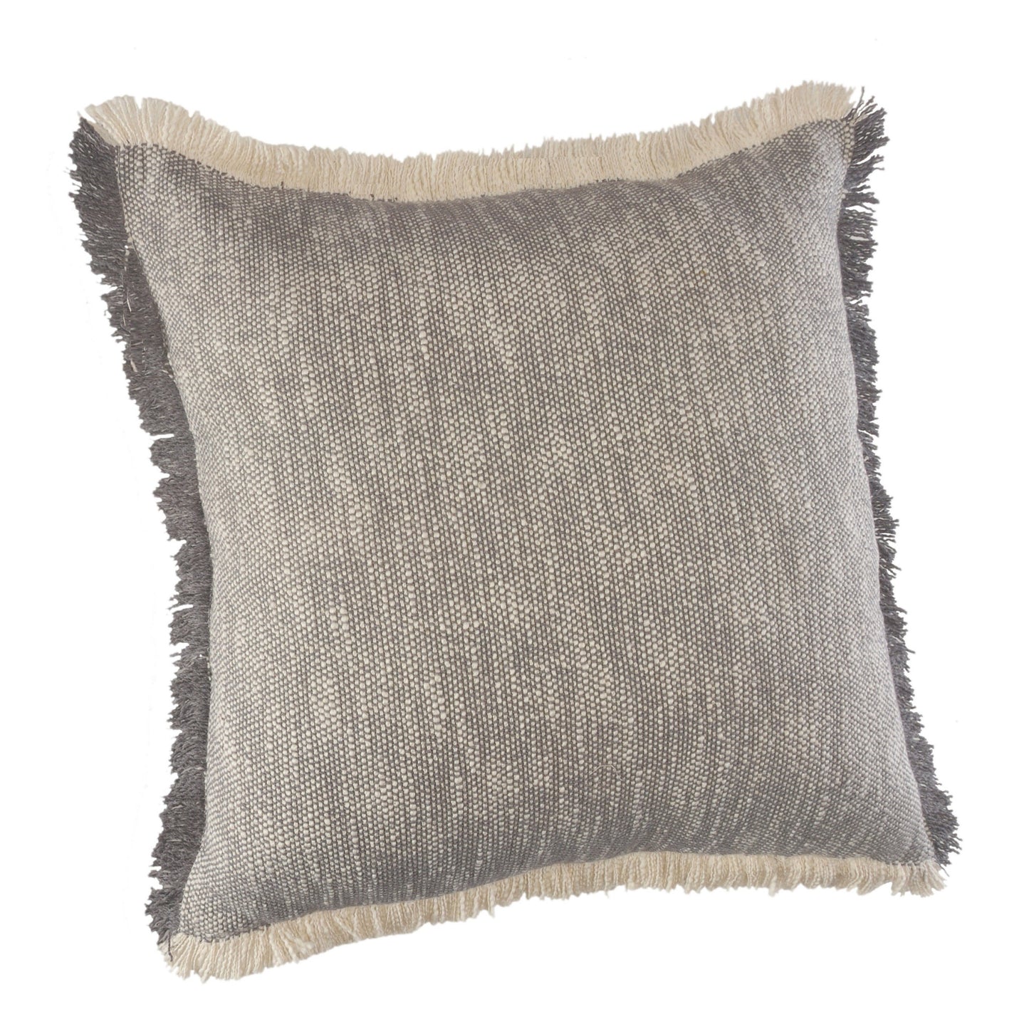 20" X 20" Micro Gray 100% Cotton Zippered Pillow