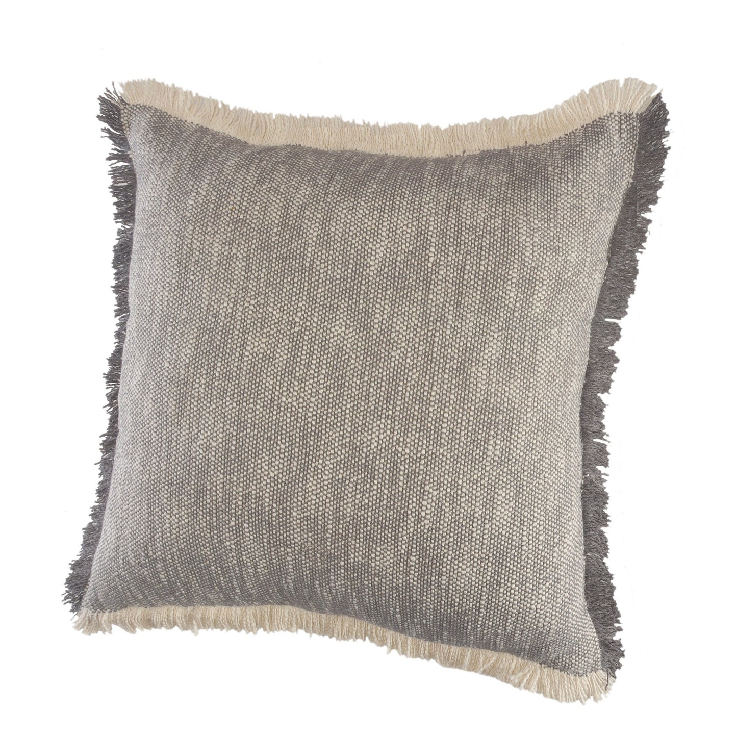 20" X 20" Micro Gray 100% Cotton Zippered Pillow