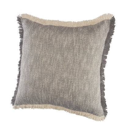 20" X 20" Micro Gray 100% Cotton Zippered Pillow