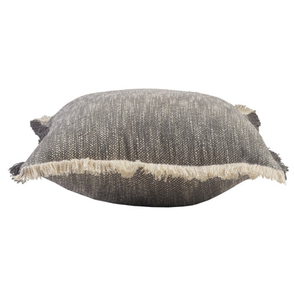 20" X 20" Micro Gray 100% Cotton Zippered Pillow