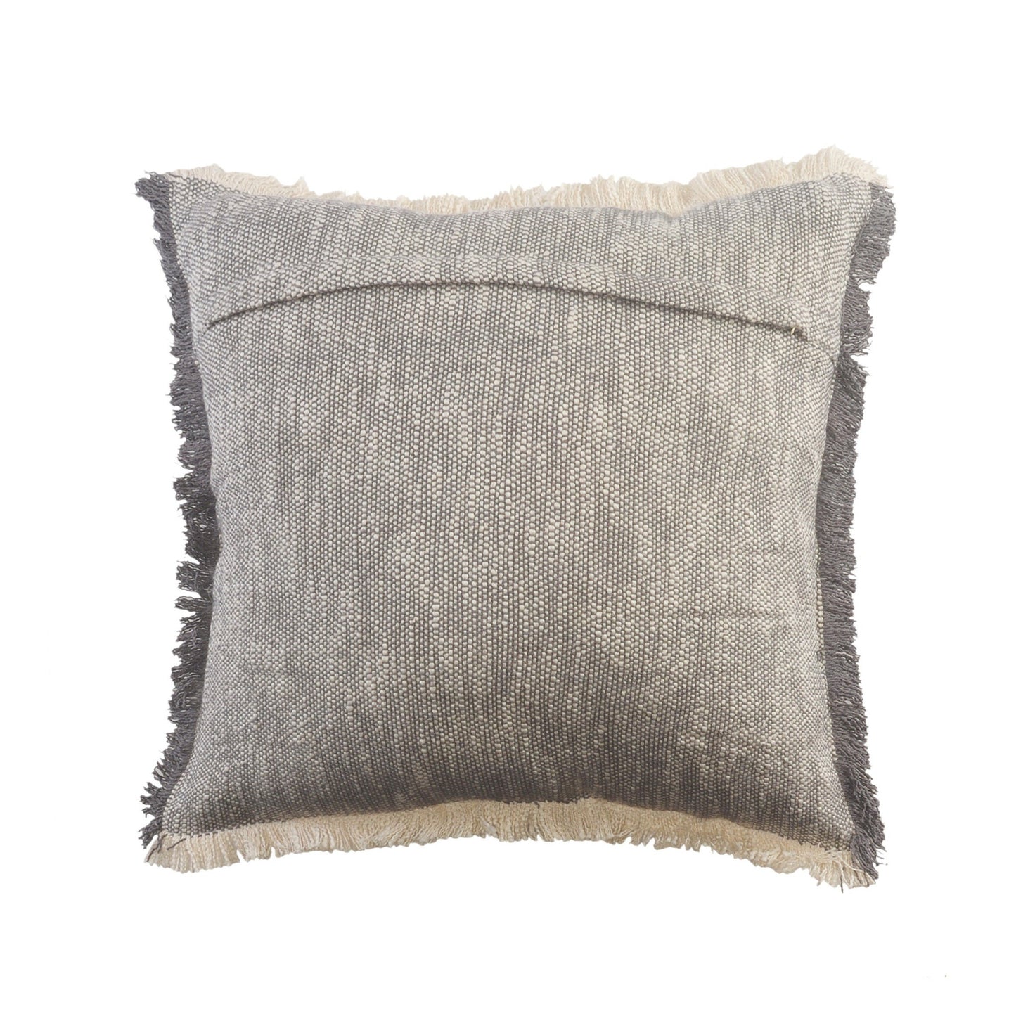 20" X 20" Micro Gray 100% Cotton Zippered Pillow