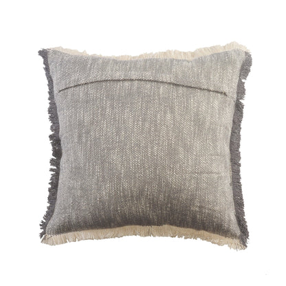 20" X 20" Micro Gray 100% Cotton Zippered Pillow