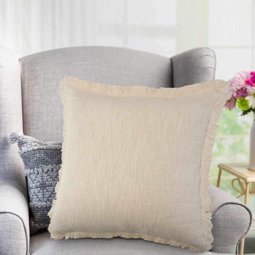 20" X 20" Micro Gray 100% Cotton Zippered Pillow