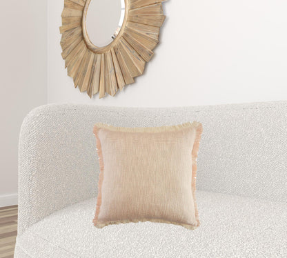 20" X 20" Micro Gray 100% Cotton Zippered Pillow