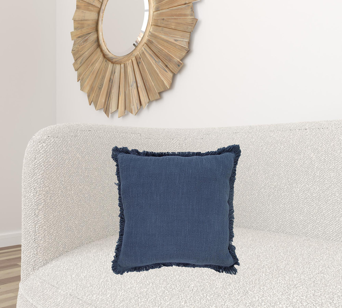 20" X 20" Micro Gray 100% Cotton Zippered Pillow