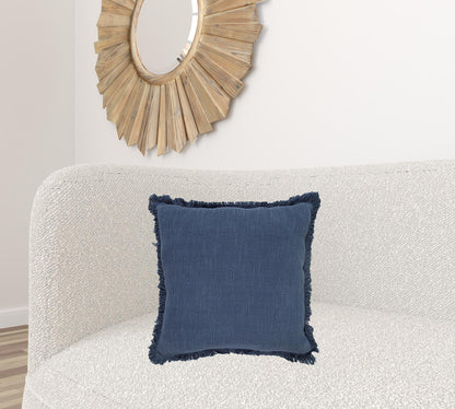 20" X 20" Micro Gray 100% Cotton Zippered Pillow