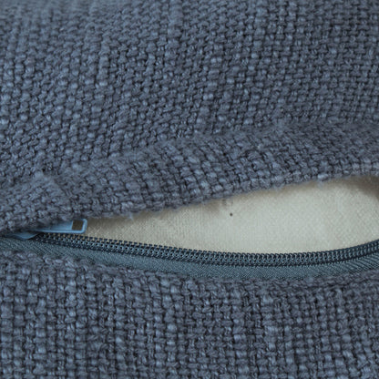 20" X 20" Micro Gray 100% Cotton Zippered Pillow