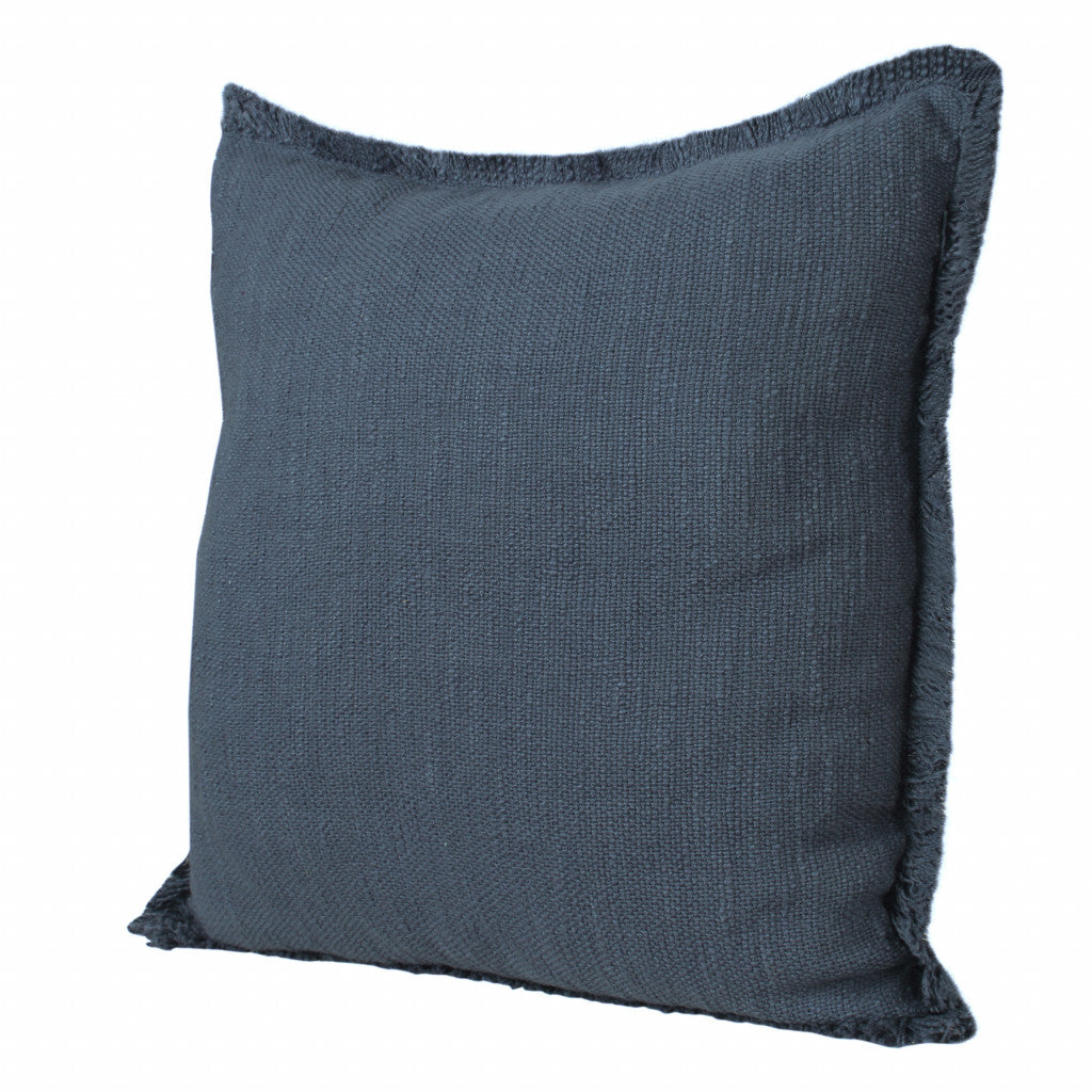 20" X 20" Micro Gray 100% Cotton Zippered Pillow