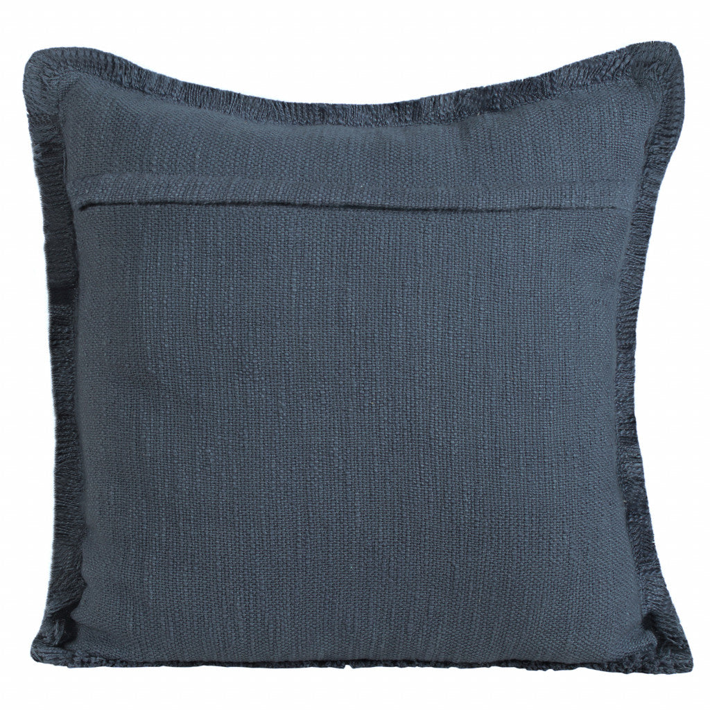 20" X 20" Micro Gray 100% Cotton Zippered Pillow